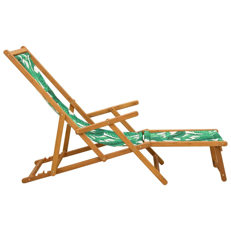Chaise longue pliante 3 Position Bois d'eucalyptus massif - 4