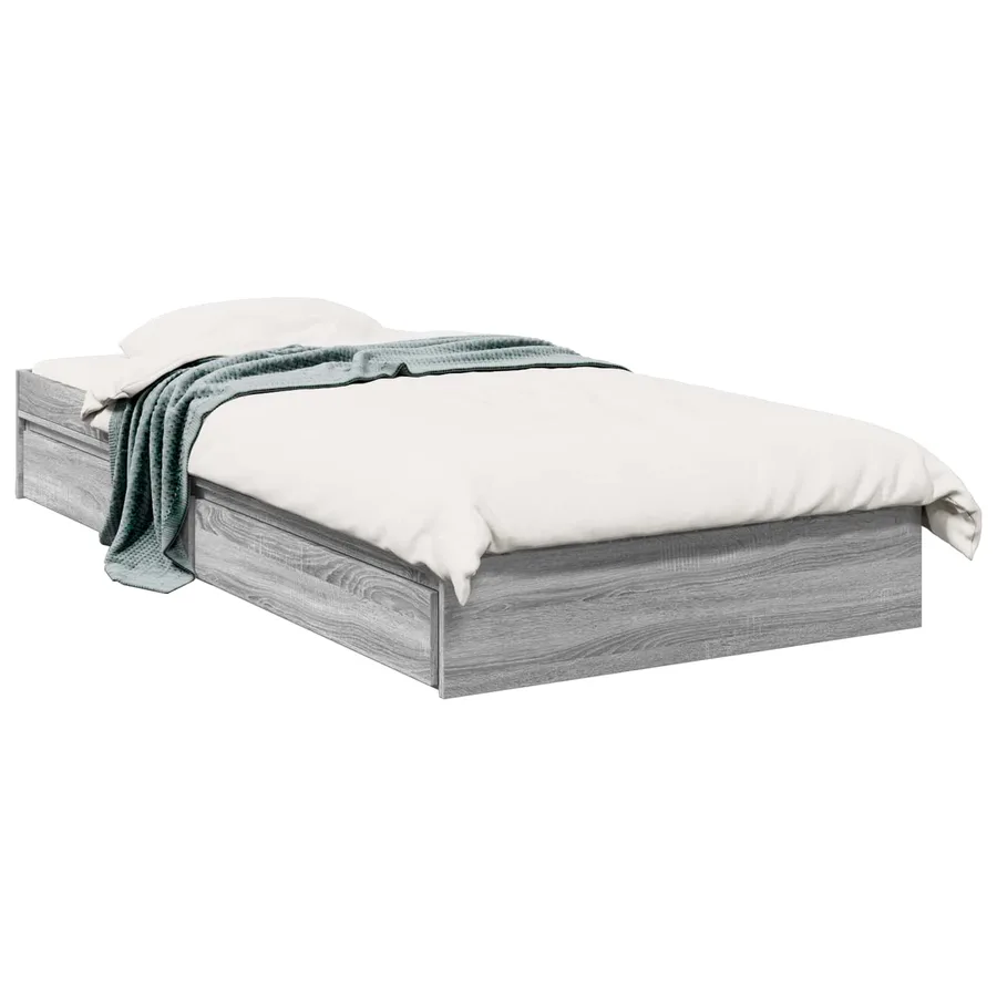 Cadre de lit avec rangement avec tiroir Sonoma gris 80 x 200 cm - 2