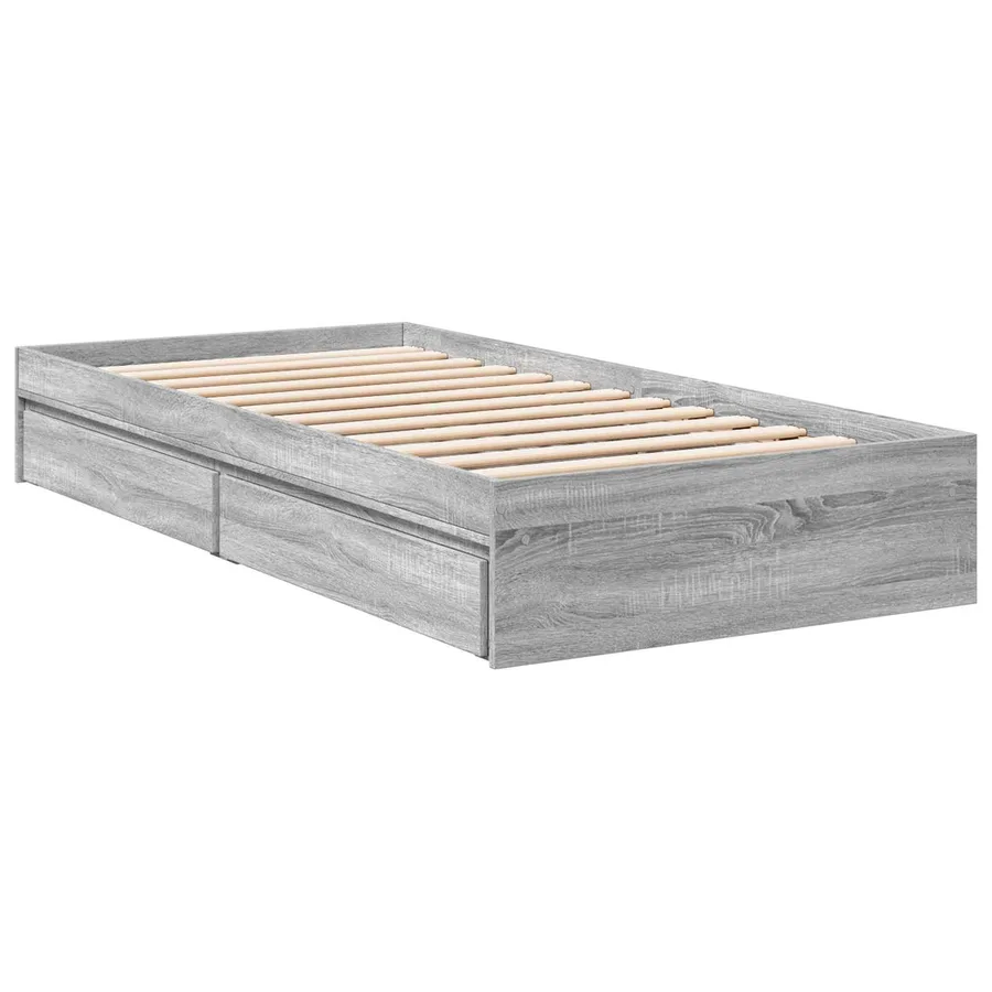 Cadre de lit avec rangement avec tiroir Sonoma gris 80 x 200 cm - 3