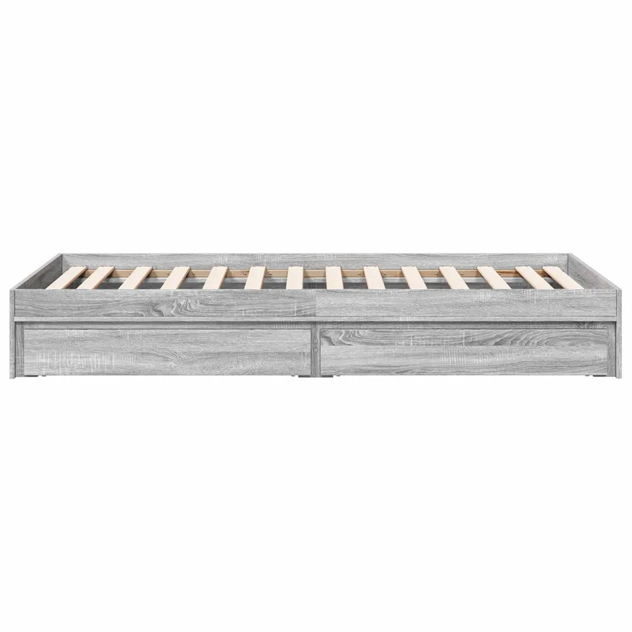 Cadre de lit avec rangement avec tiroir Sonoma gris 80 x 200 cm - 5