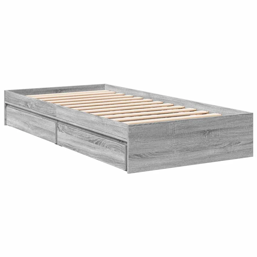 Cadre de lit avec rangement avec tiroir Sonoma gris 80 x 200 cm - 6