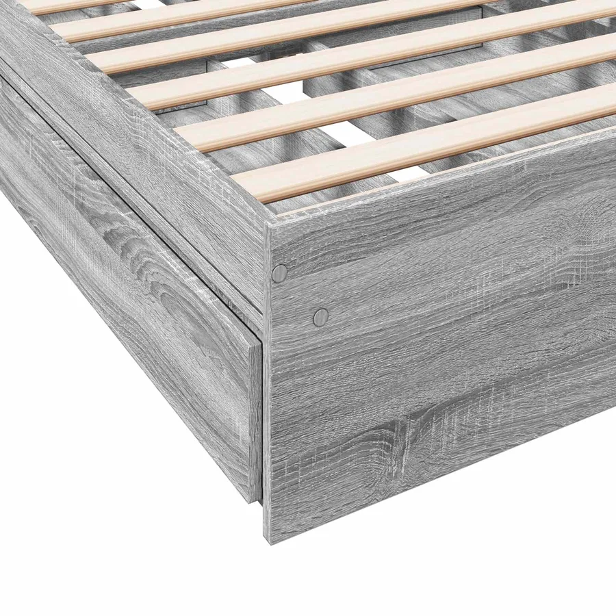 Cadre de lit avec rangement avec tiroir Sonoma gris 80 x 200 cm - 7