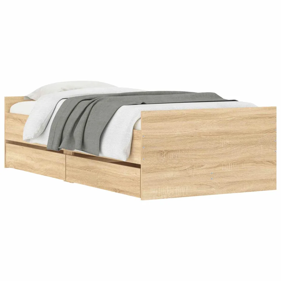 Cadre de lit avec rangement Chêne Sonoma 80 x 200 cm - 2