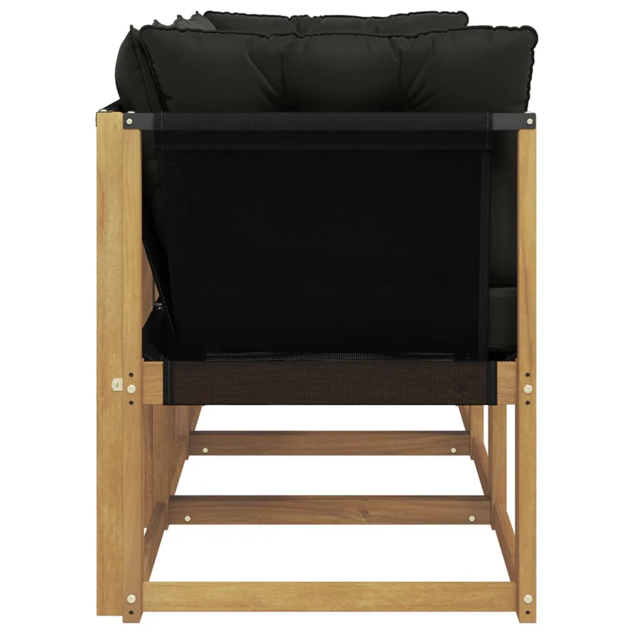 Canapé d’extérieur milieu et coin avec coussin 3 Pièce Blanc - 6