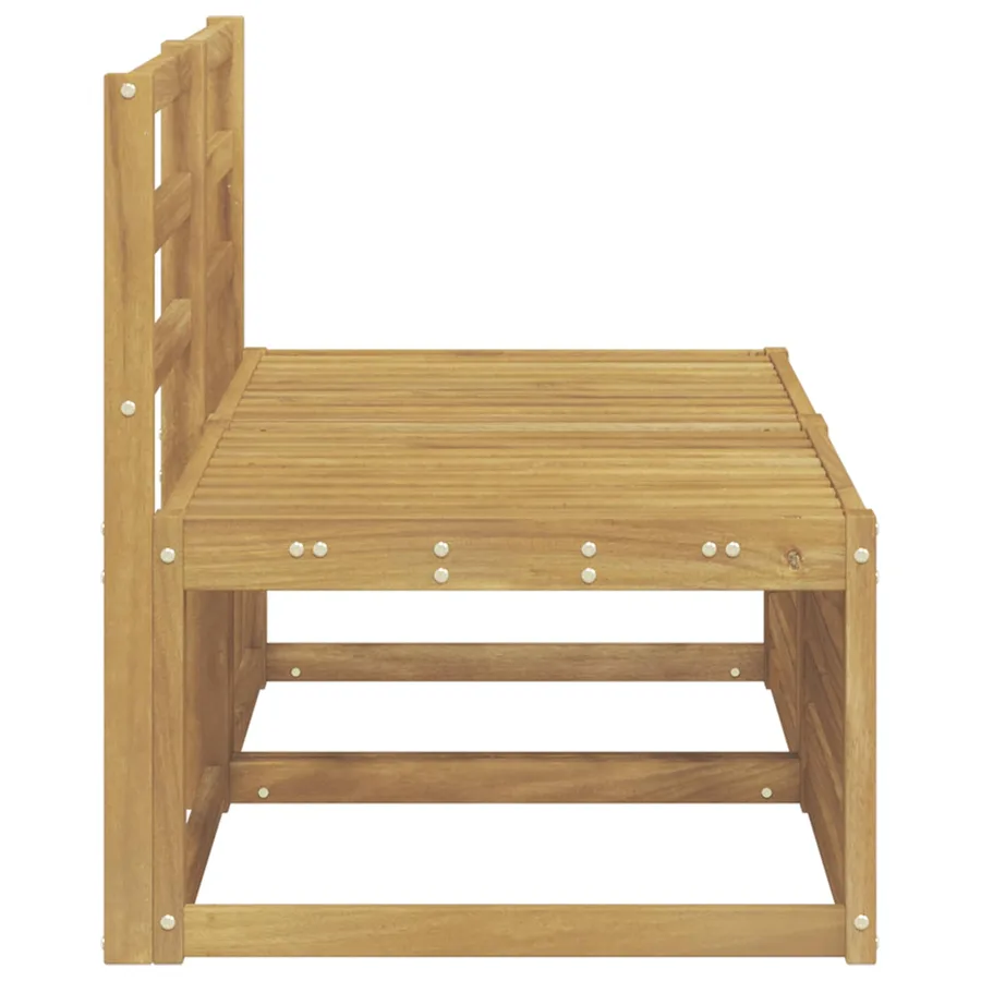 2 Pièce Sofa de milieu extérieur Bois d'Acacia Massif Blanc - 4