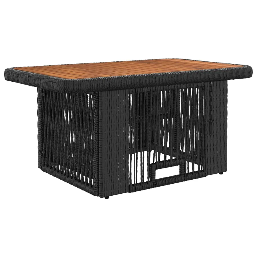 Ensemble de salle à manger pour jardin 3 pcs Noir et Crème - 5