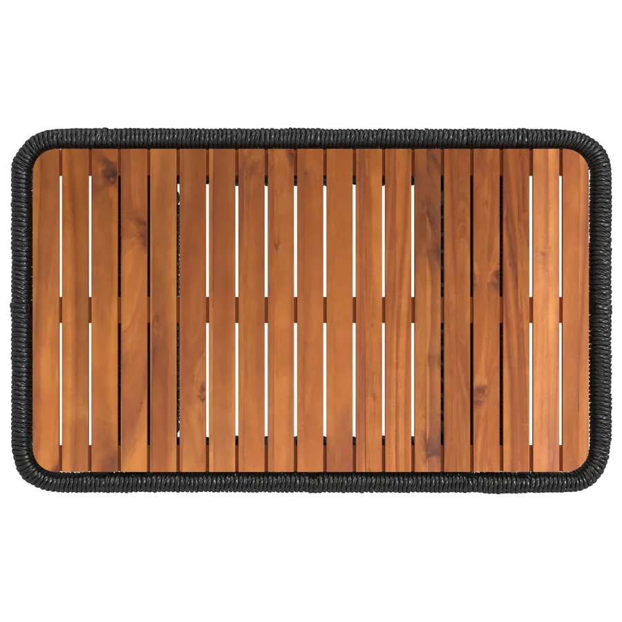 Ensemble de salle à manger pour jardin 3 pcs Noir et Crème - 6