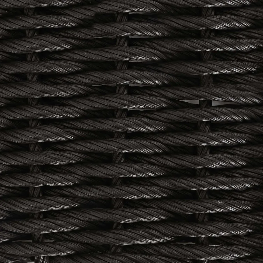 Ensemble de salle à manger pour jardin 3 pcs Noir et Crème - 8