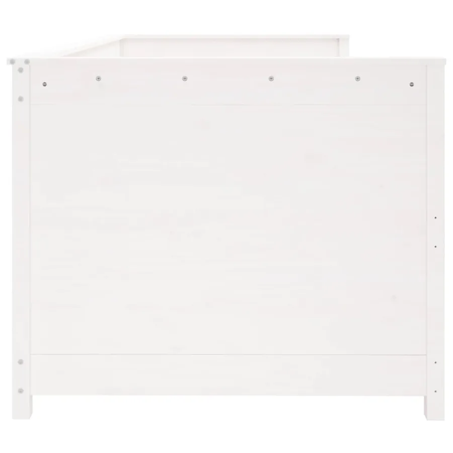 Lit de jour sans matelas blanc 90x190 cm bois de pin massif - 11