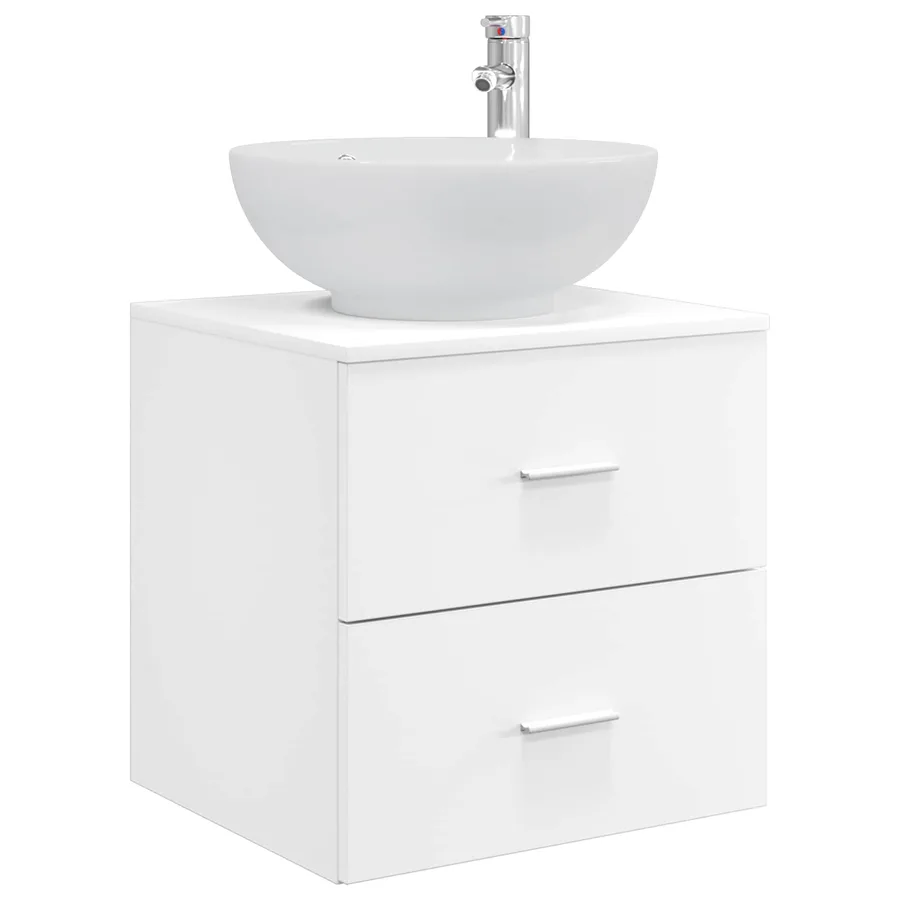 Ensemble de mobilier de salle de bain 5 pcs Blanc - 5