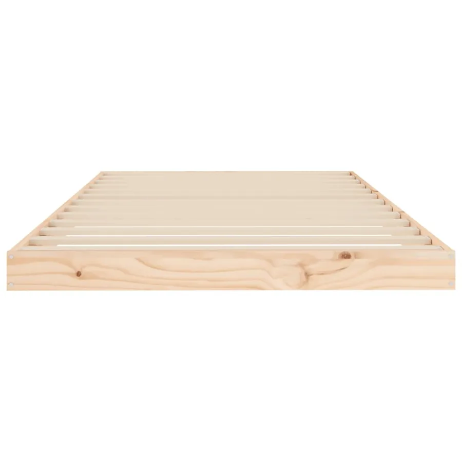 Cadre de lit sans matelas 100x200 cm bois massif de pin - 5