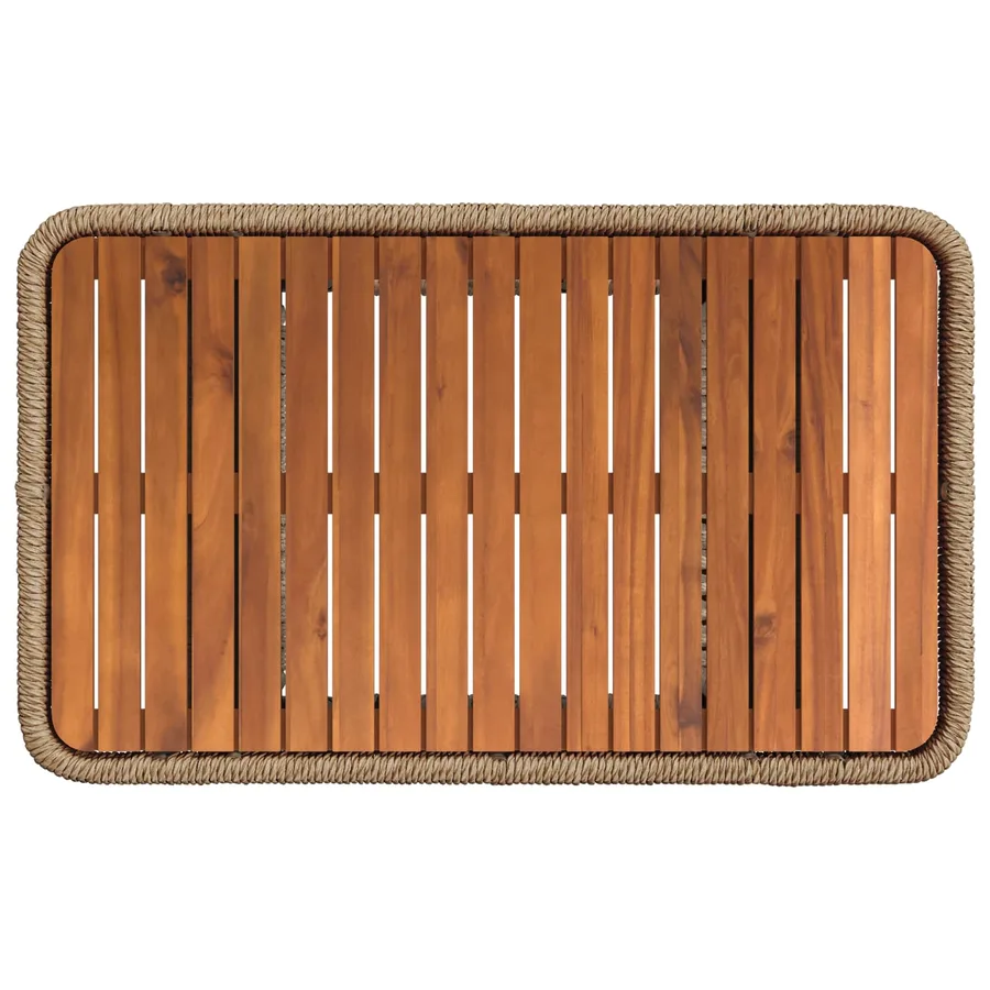 Ensemble de salle à manger pour jardin 3 pcs Beige et crème - 6