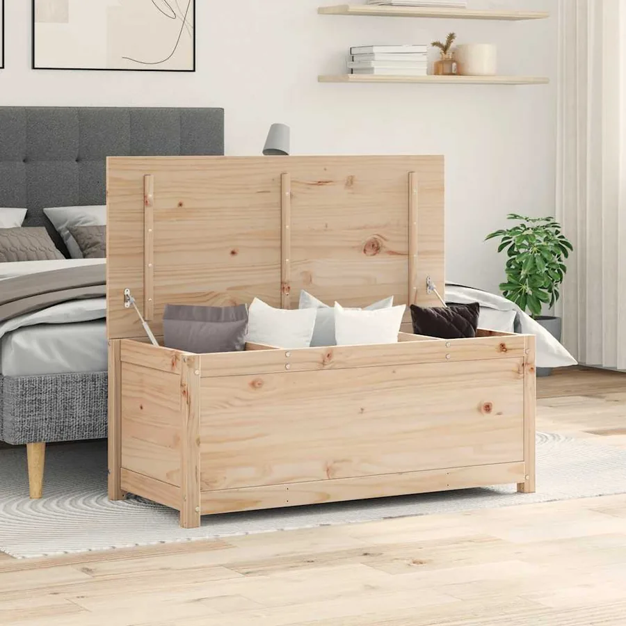 Boîte de rangement 110x50x45,5 cm Bois massif de pin