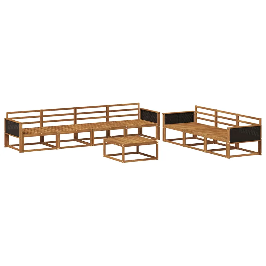 Ensemble de canapés d'extérieur 8 pcs Naturel - 2