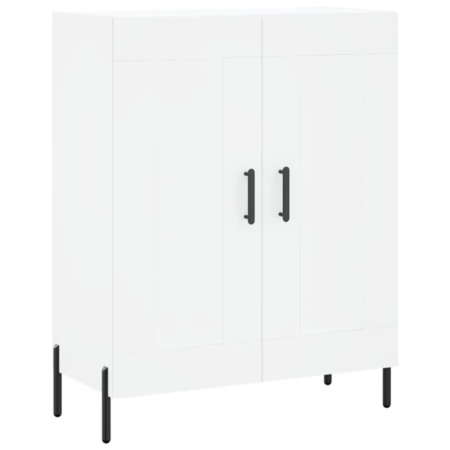 Buffet haut Blanc 69,5x34x180 cm Bois d'ingénierie - 7