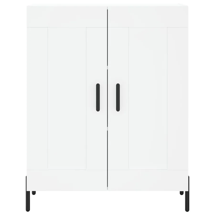 Buffet haut Blanc 69,5x34x180 cm Bois d'ingénierie - 8