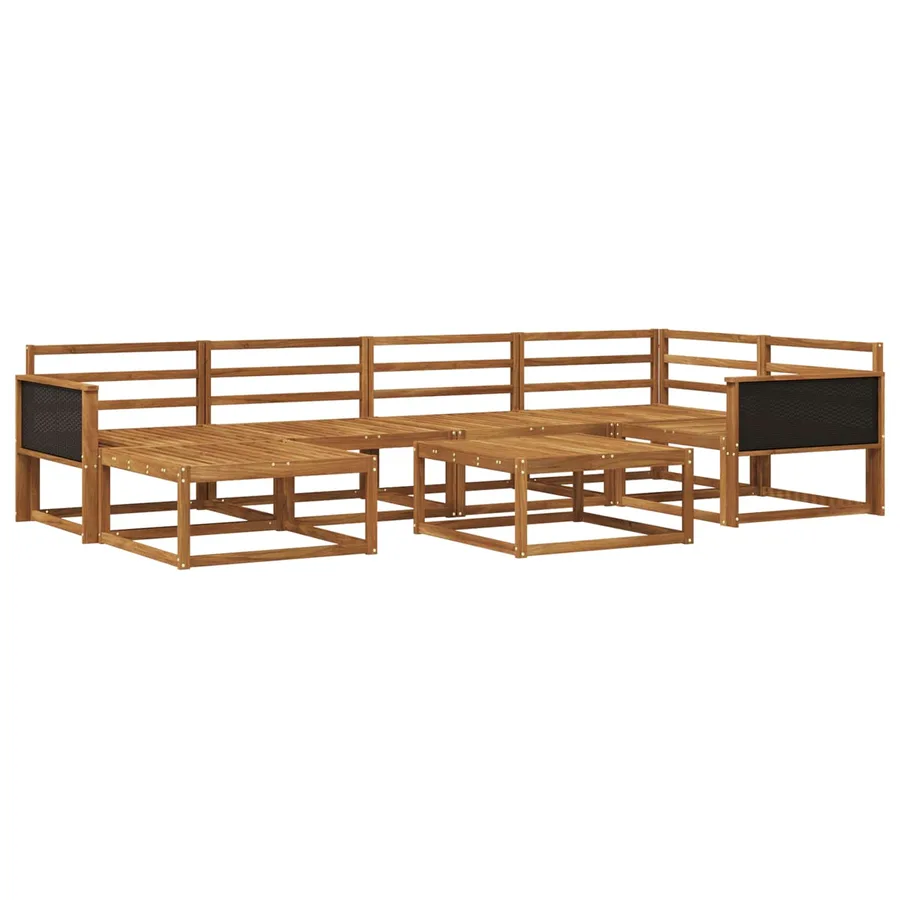 Ensemble de canapés d'extérieur 7 pcs Naturel - 2