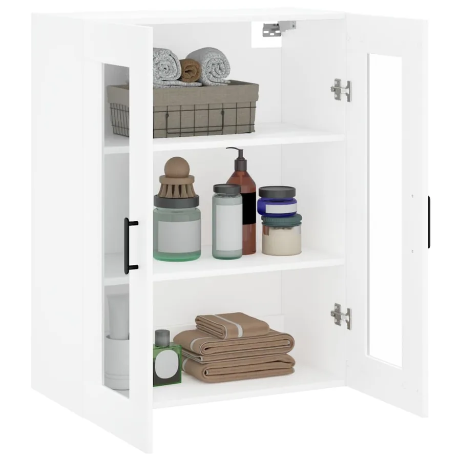 Armoire murale blanc 69,5x34x90 cm - 5