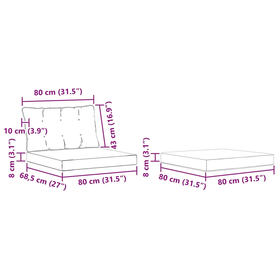 Ensemble de canapés d'extérieur 6 pcs Naturel et Crème - 8