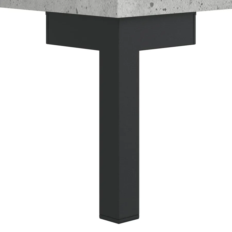 Buffet haut Gris béton 69,5x34x180 cm Bois d'ingénierie - 10