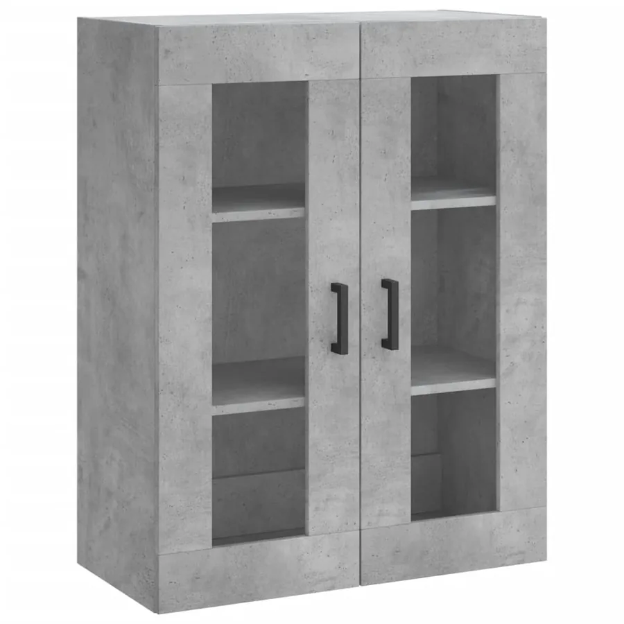 Buffet haut Gris béton 69,5x34x180 cm Bois d'ingénierie - 5