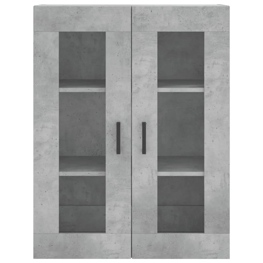 Buffet haut Gris béton 69,5x34x180 cm Bois d'ingénierie - 6