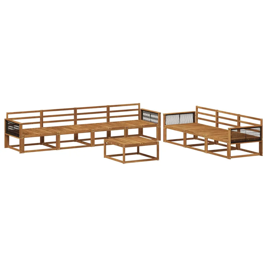 Ensemble de canapés d'extérieur 8 pcs Naturel - 2