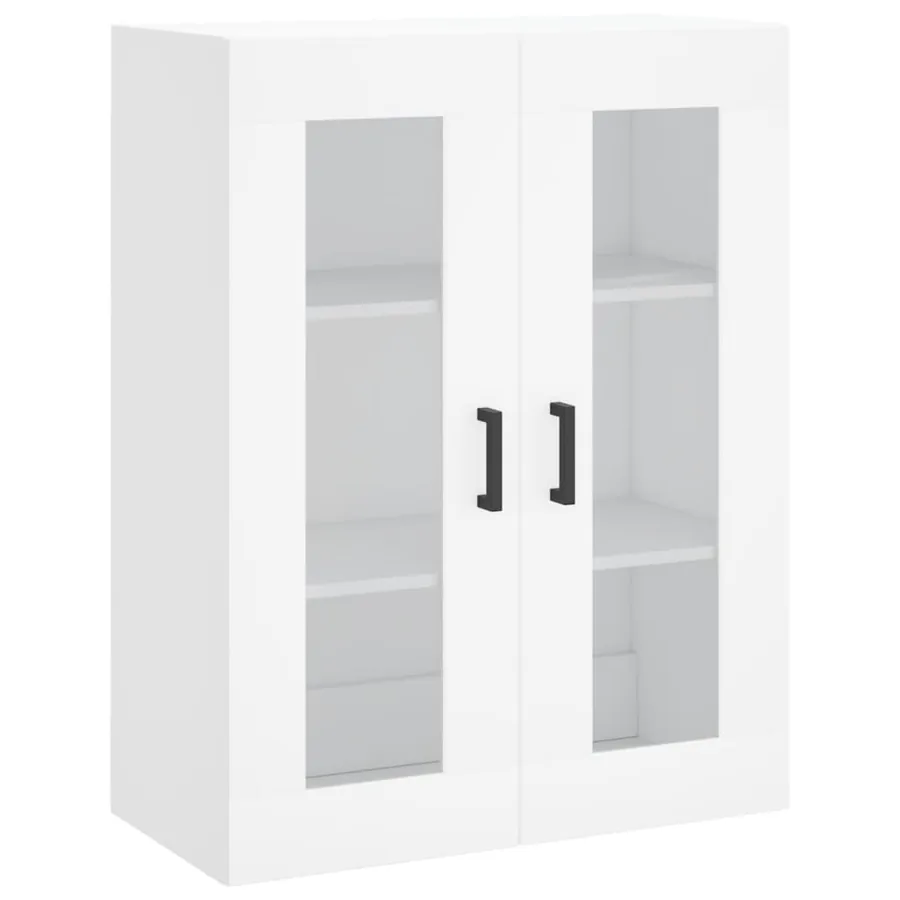 Buffet haut Blanc 69,5x34x180 cm Bois d'ingénierie - 5