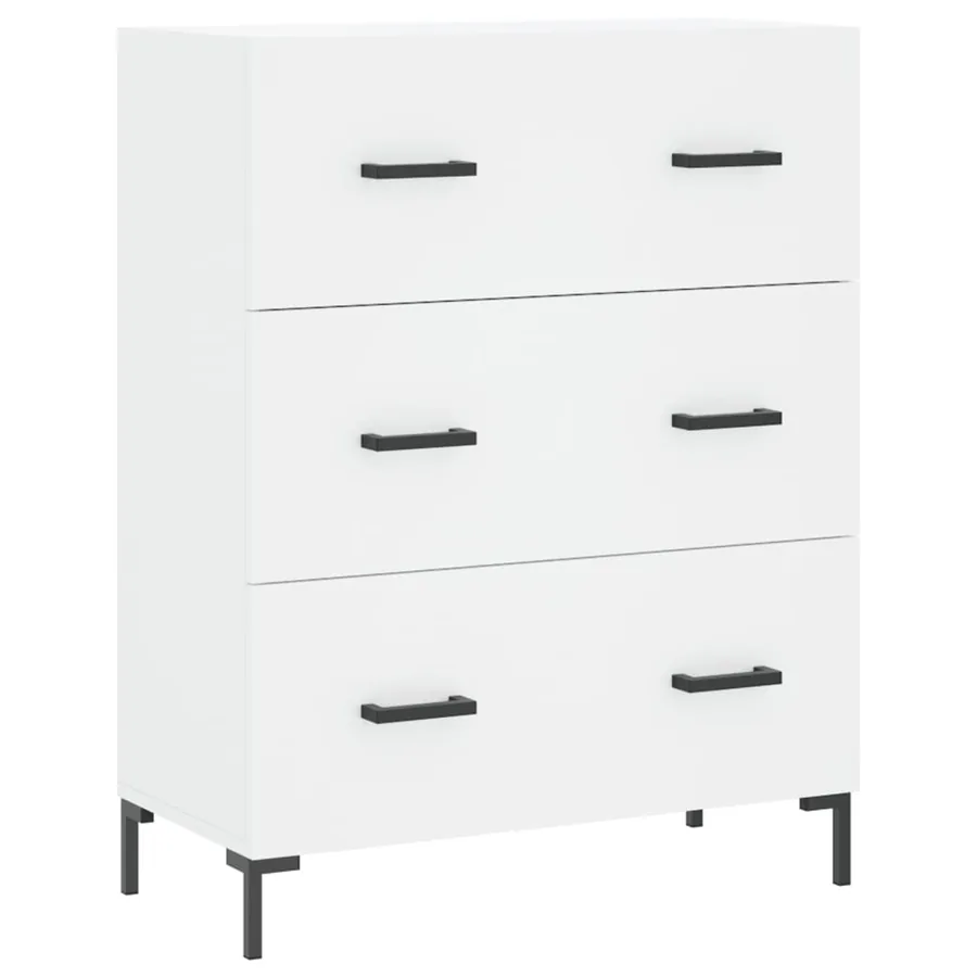 Buffet haut Blanc 69,5x34x180 cm Bois d'ingénierie - 7