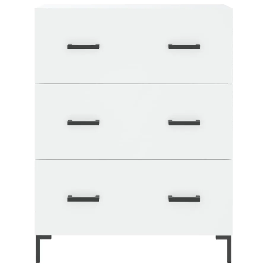 Buffet haut Blanc 69,5x34x180 cm Bois d'ingénierie - 8