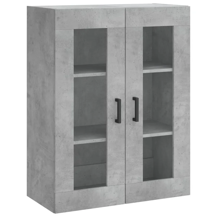 Buffet haut Gris béton 69,5x34x180 cm Bois d'ingénierie - 5