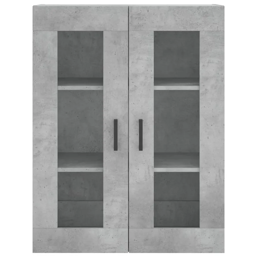 Buffet haut Gris béton 69,5x34x180 cm Bois d'ingénierie - 6