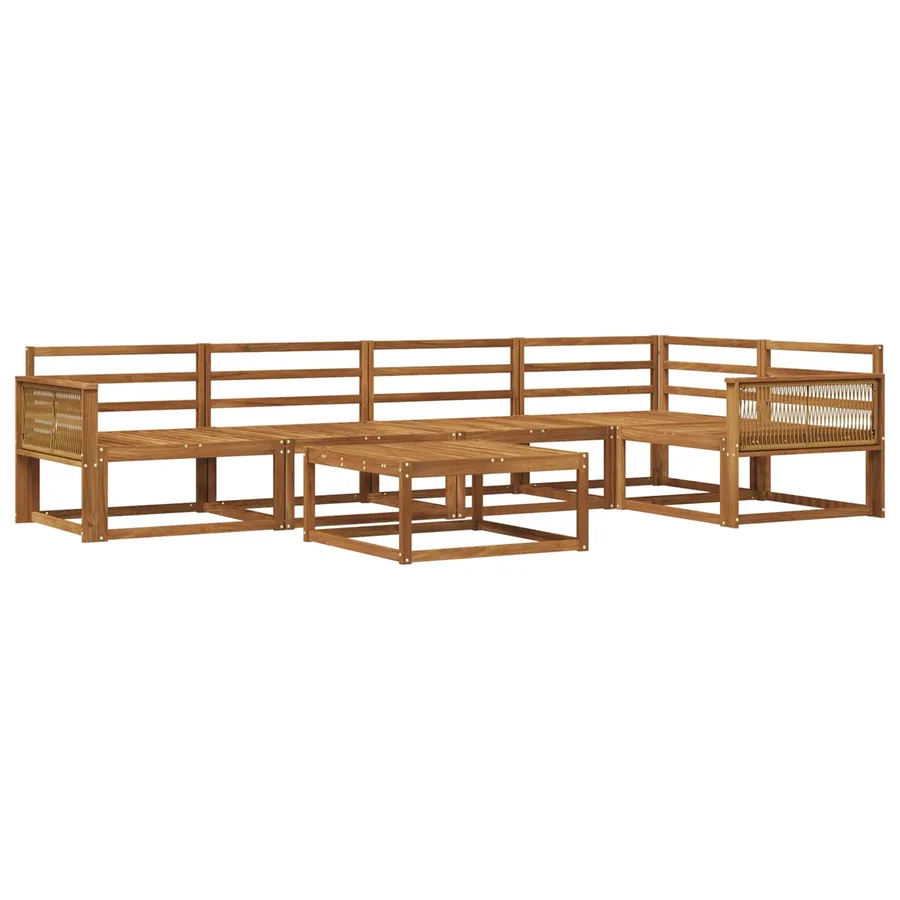 Ensemble de canapés d'extérieur 6 pcs Naturel - 2