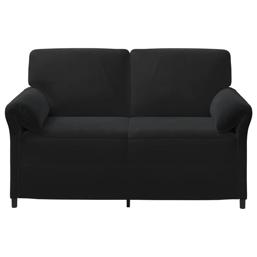 Sofa 2 places Noir 158 x 83 x 95 cm Velours - 3