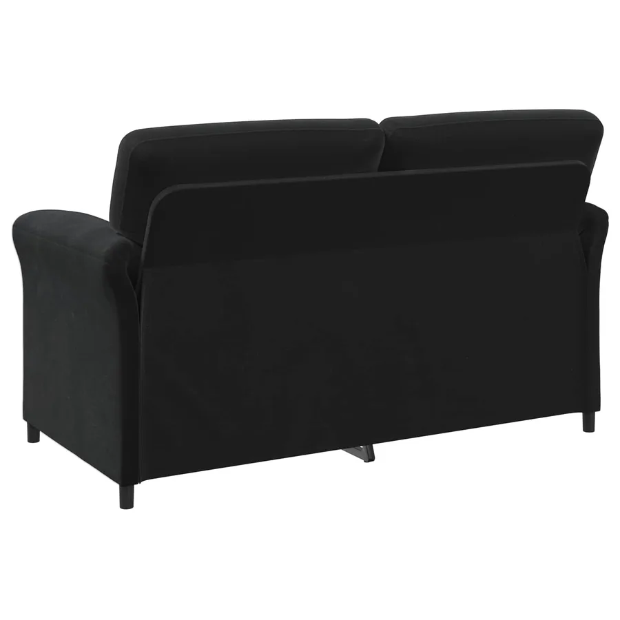 Sofa 2 places Noir 158 x 83 x 95 cm Velours - 5