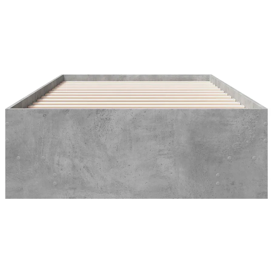 Cadre de lit Gris béton 80 x 200 cm Bois d'ingénierie - 4
