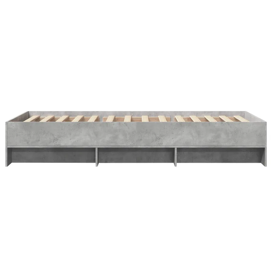 Cadre de lit Gris béton 80 x 200 cm Bois d'ingénierie - 5