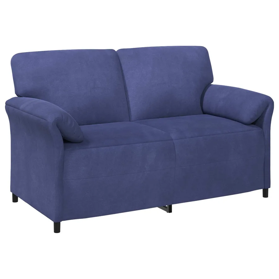Sofa 2 places Bleu police 158 x 83 x 95 cm Velours - 2