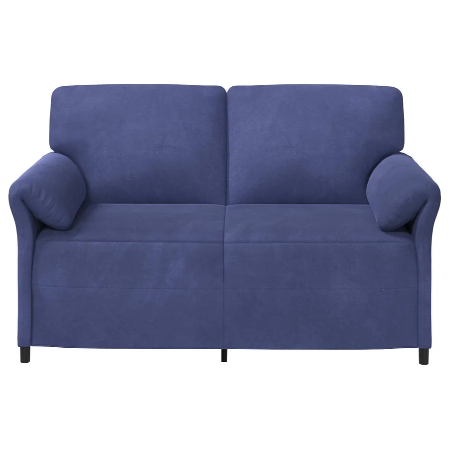 Sofa 2 places Bleu police 158 x 83 x 95 cm Velours - 3