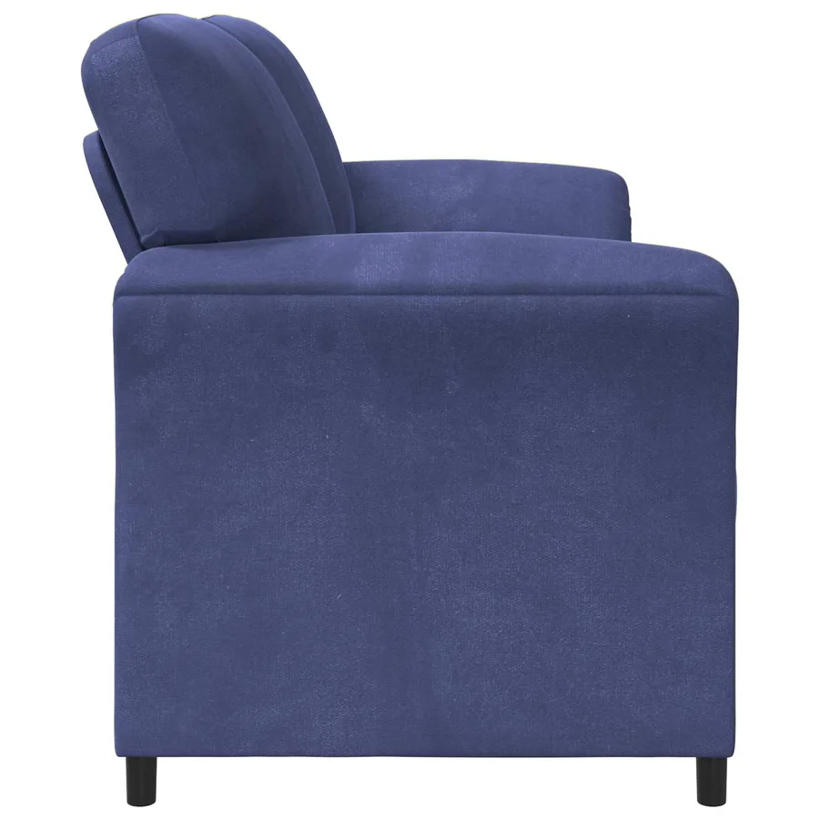 Sofa 2 places Bleu police 158 x 83 x 95 cm Velours - 4
