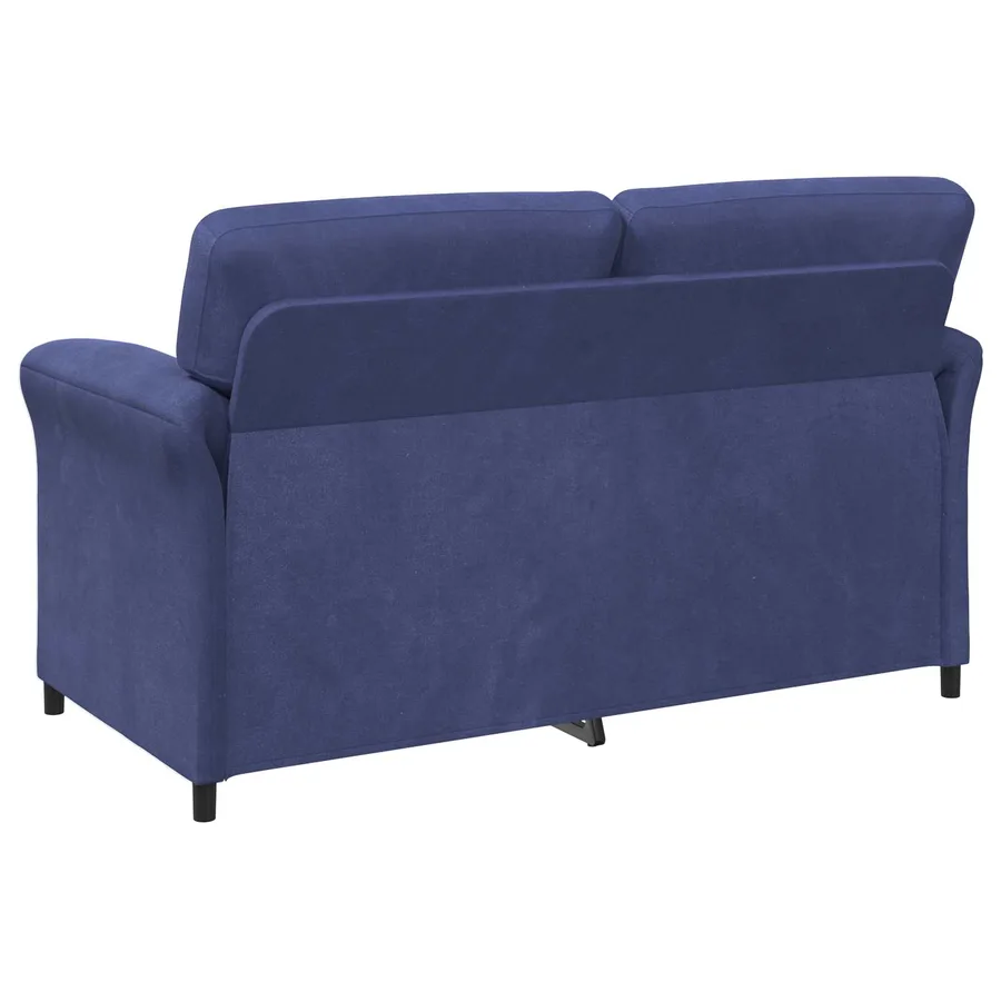 Sofa 2 places Bleu police 158 x 83 x 95 cm Velours - 5