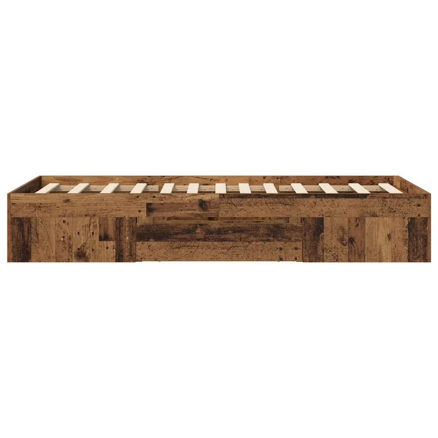 Cadre de lit avec rangement avec tiroir Bois ancien 80 x 200 cm - 6
