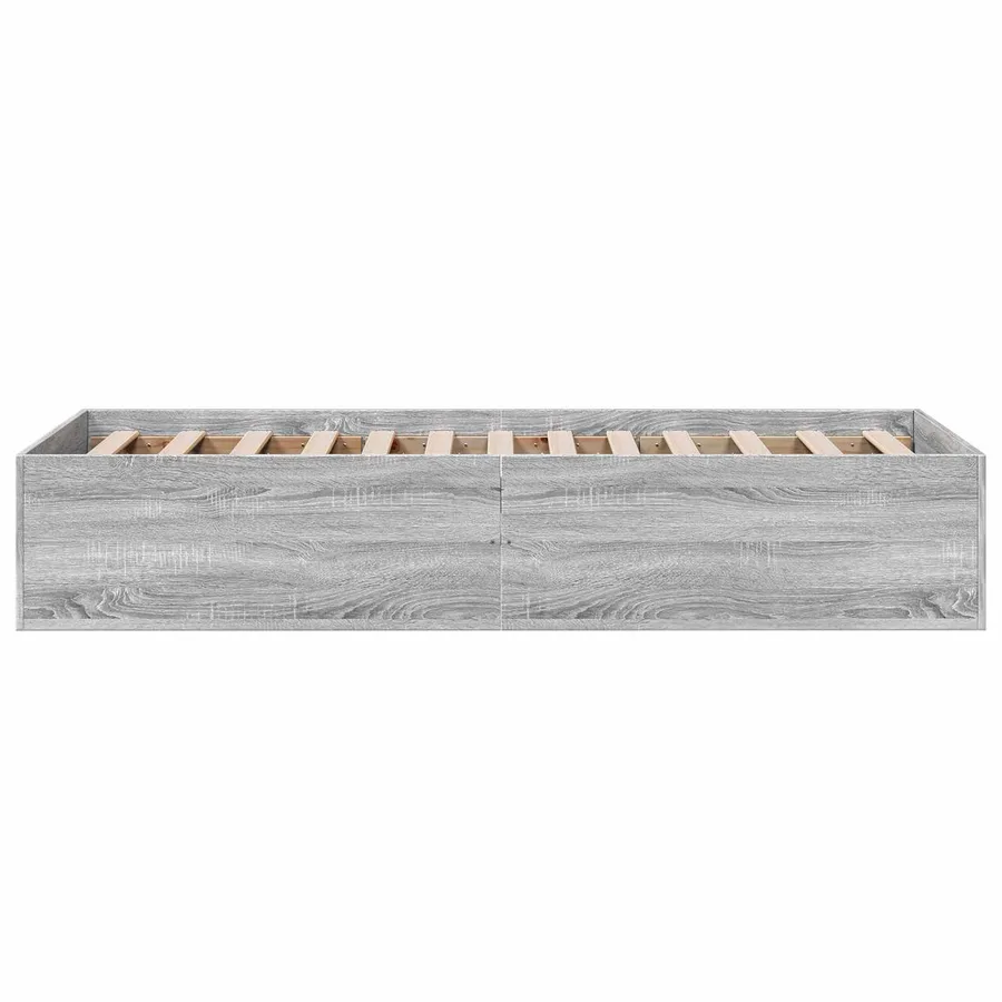 Cadre de lit au sol Sonoma gris 80 x 200 cm Bois d'ingénierie - 5