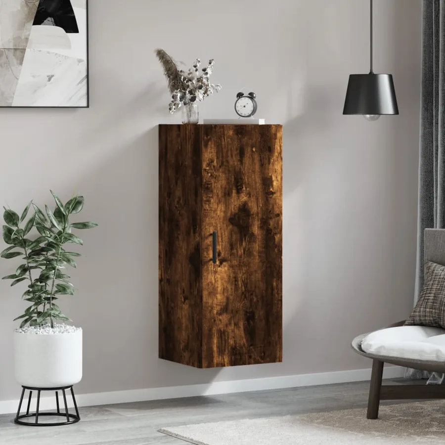 Armoire murale chêne fumé 34,5x34x90 cm - 3