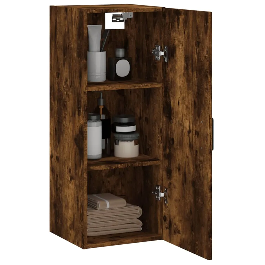 Armoire murale chêne fumé 34,5x34x90 cm - 5