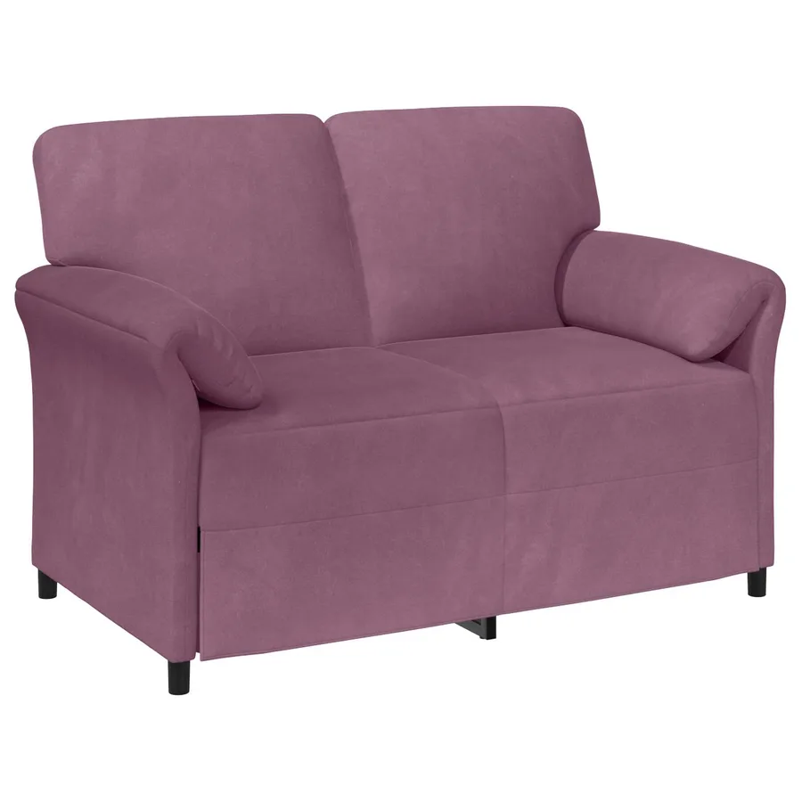 Sofa 2 places Pourpre 138 x 83 x 95 cm Velours - 2