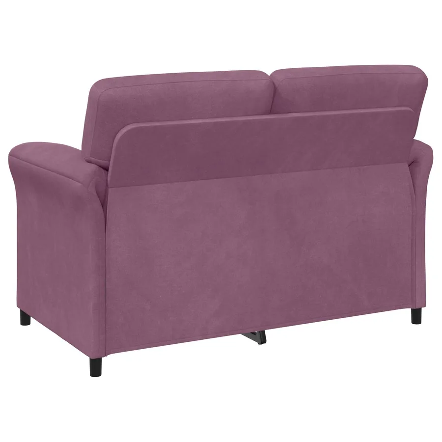 Sofa 2 places Pourpre 138 x 83 x 95 cm Velours - 5