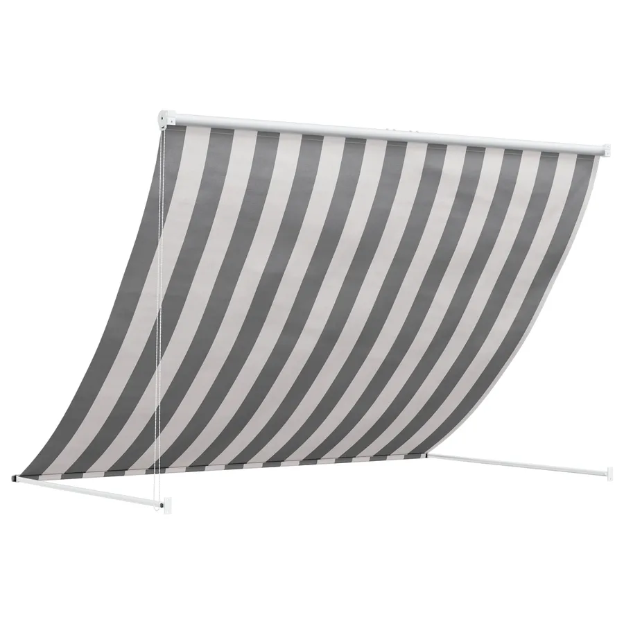 Auvent Anthracite et blanc 400 x 150 cm - 3