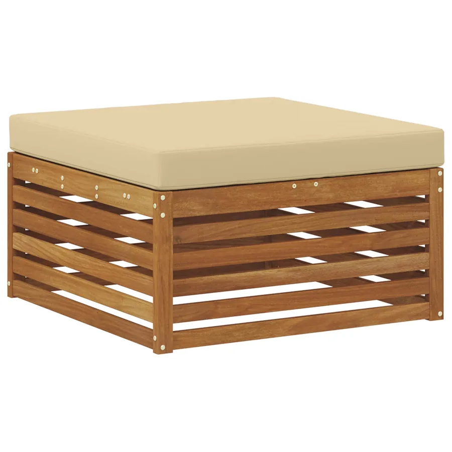 Ensemble de canapés d'extérieur 8 pcs Naturel et Beige - 4