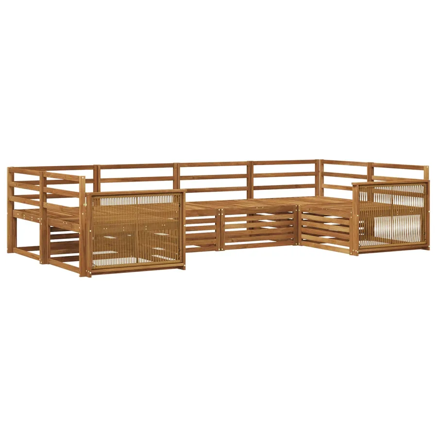 Ensemble de canapés d'extérieur 6 pcs Naturel - 2